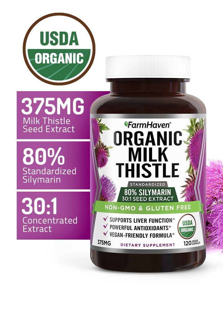Organic Milk Thistle 120 Vegan Capsules A632261