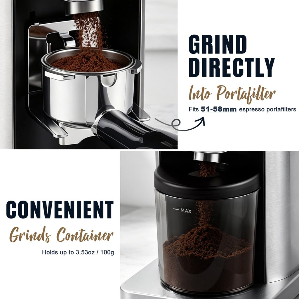 Electric Burr Coffee Grinder 48 Grind Settings M356764