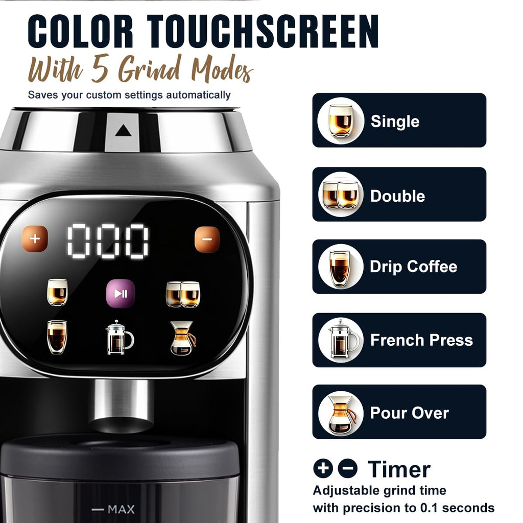 Electric Burr Coffee Grinder 48 Grind Settings M356764