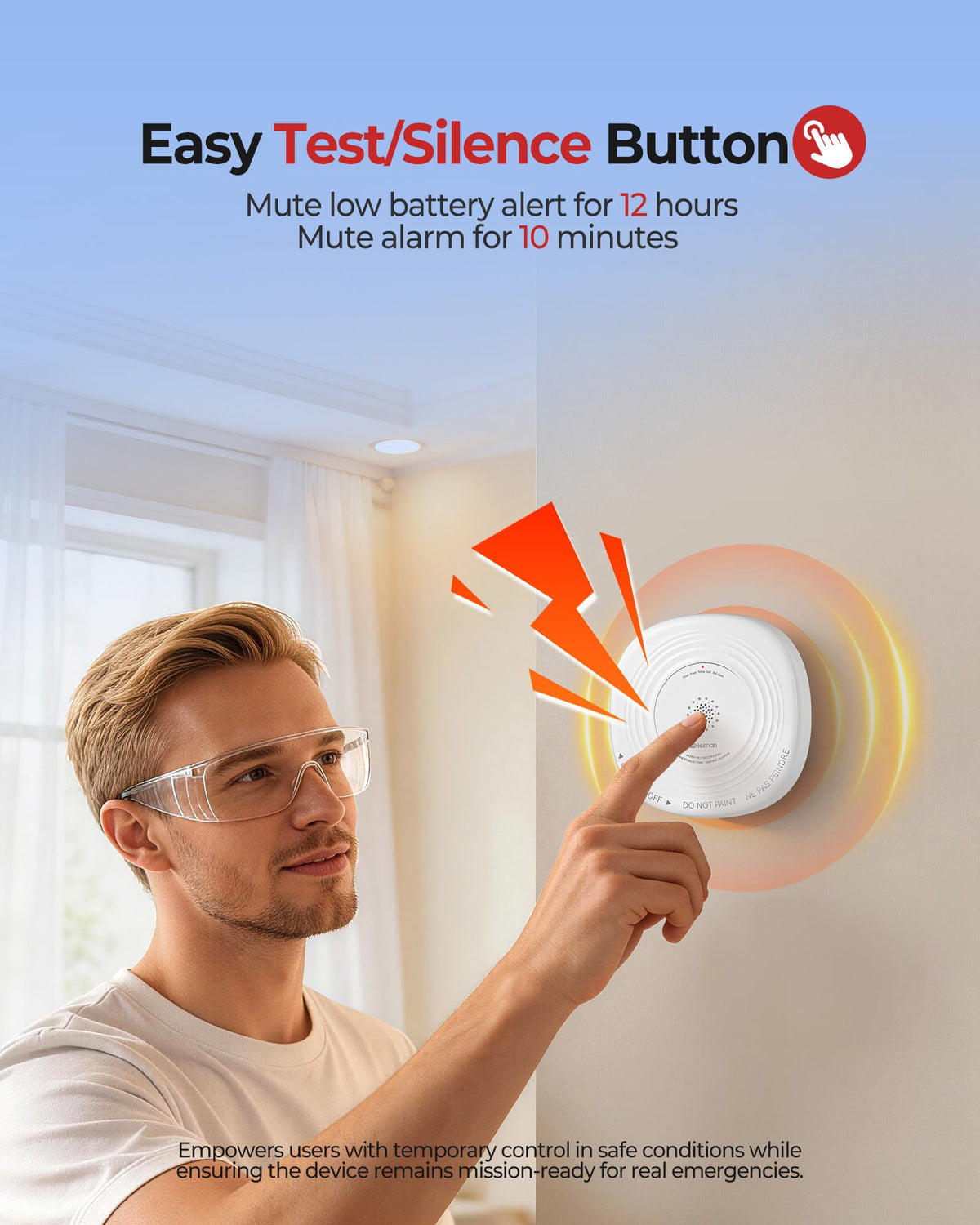 Smoke Detector 10-Year Sealed Battery Powered 3-Pack R39479