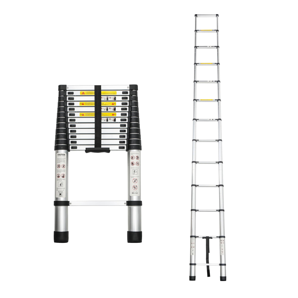 16.5FT Aluminum Telescopic Ladder 300lb Capacity N31933