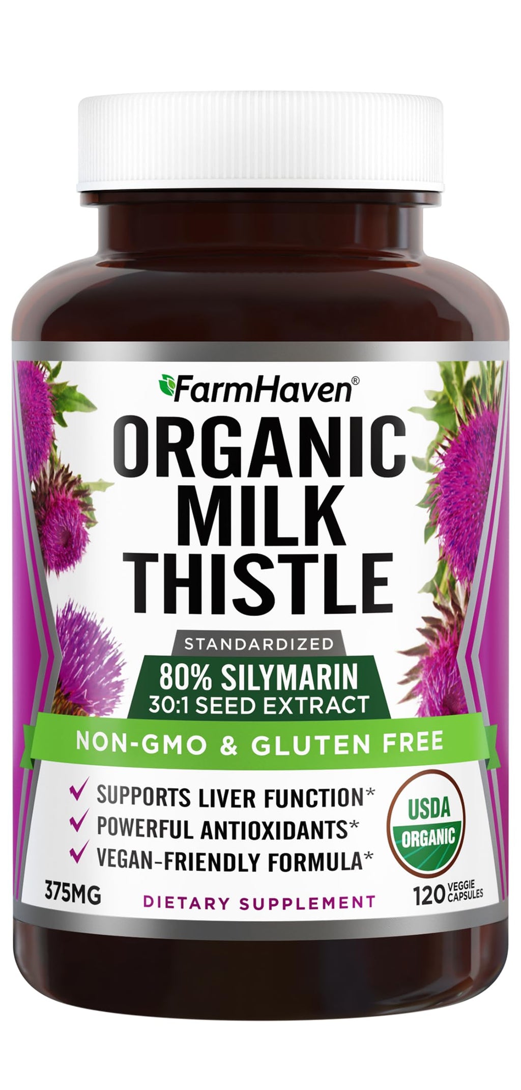 Organic Milk Thistle 120 Vegan Capsules A632261