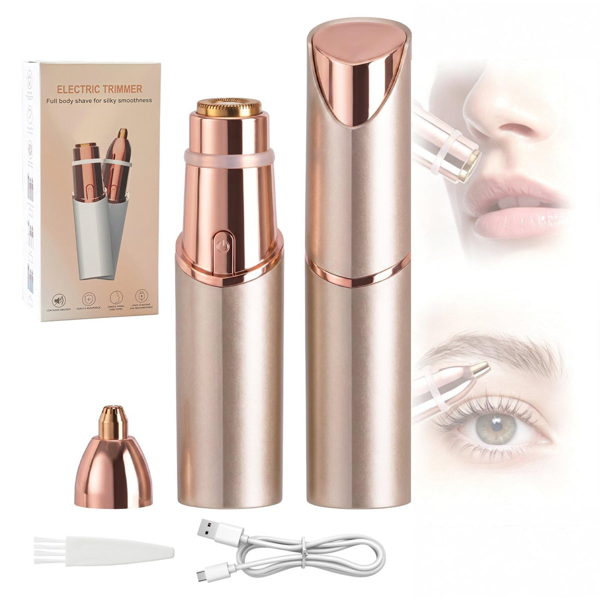 2 in 1 Face Epilator and Eyebrow Trimmer I1846