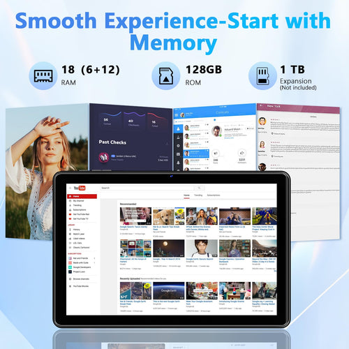 10 Inch Android Tablet with 18GB RAM 128GB ROM X747468