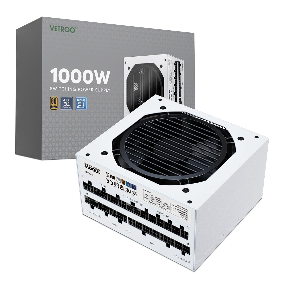 1000W White Power Supply I288