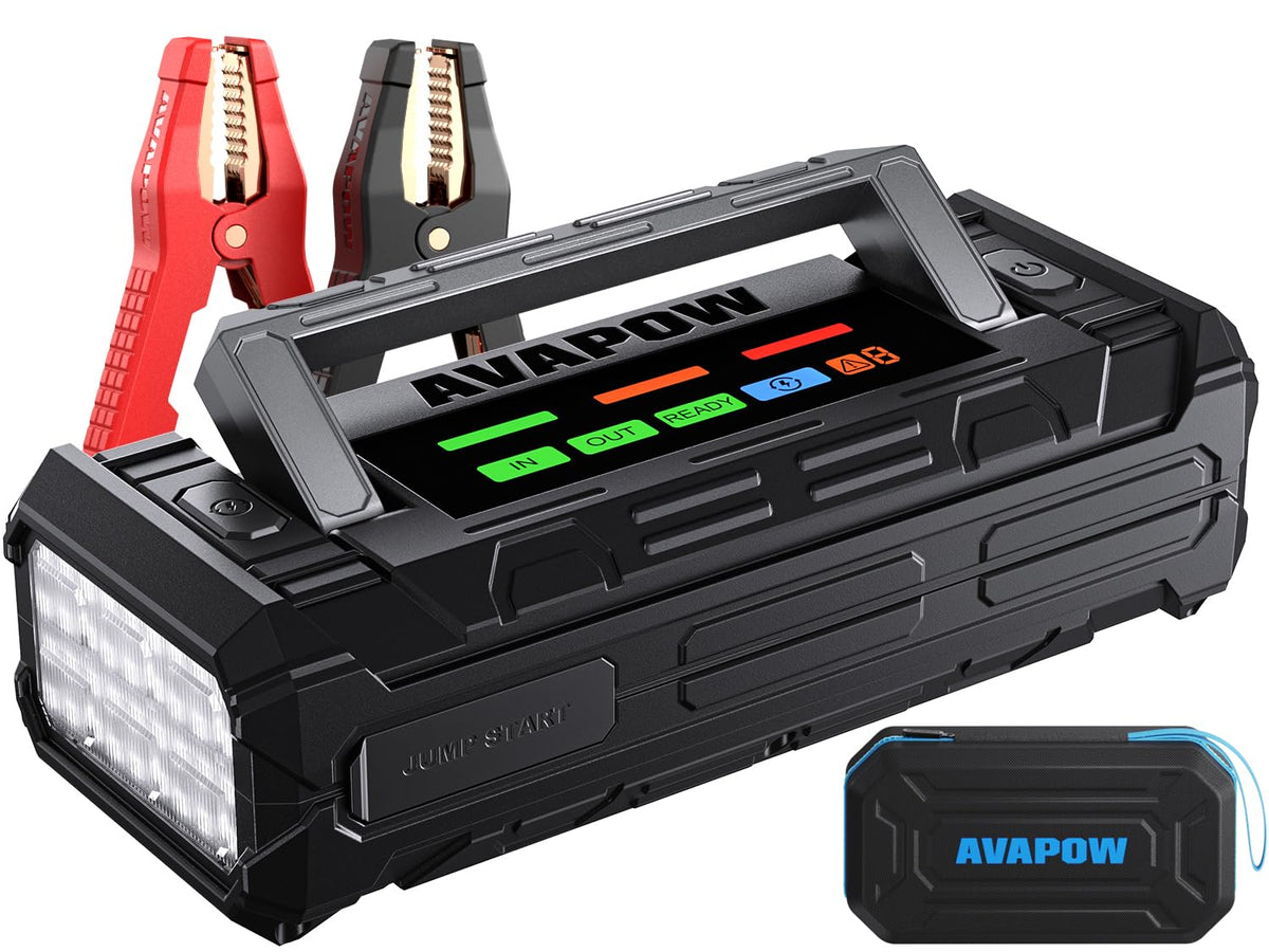 10000A Portable Battery Jumper Starter with 4" HD Display F7517