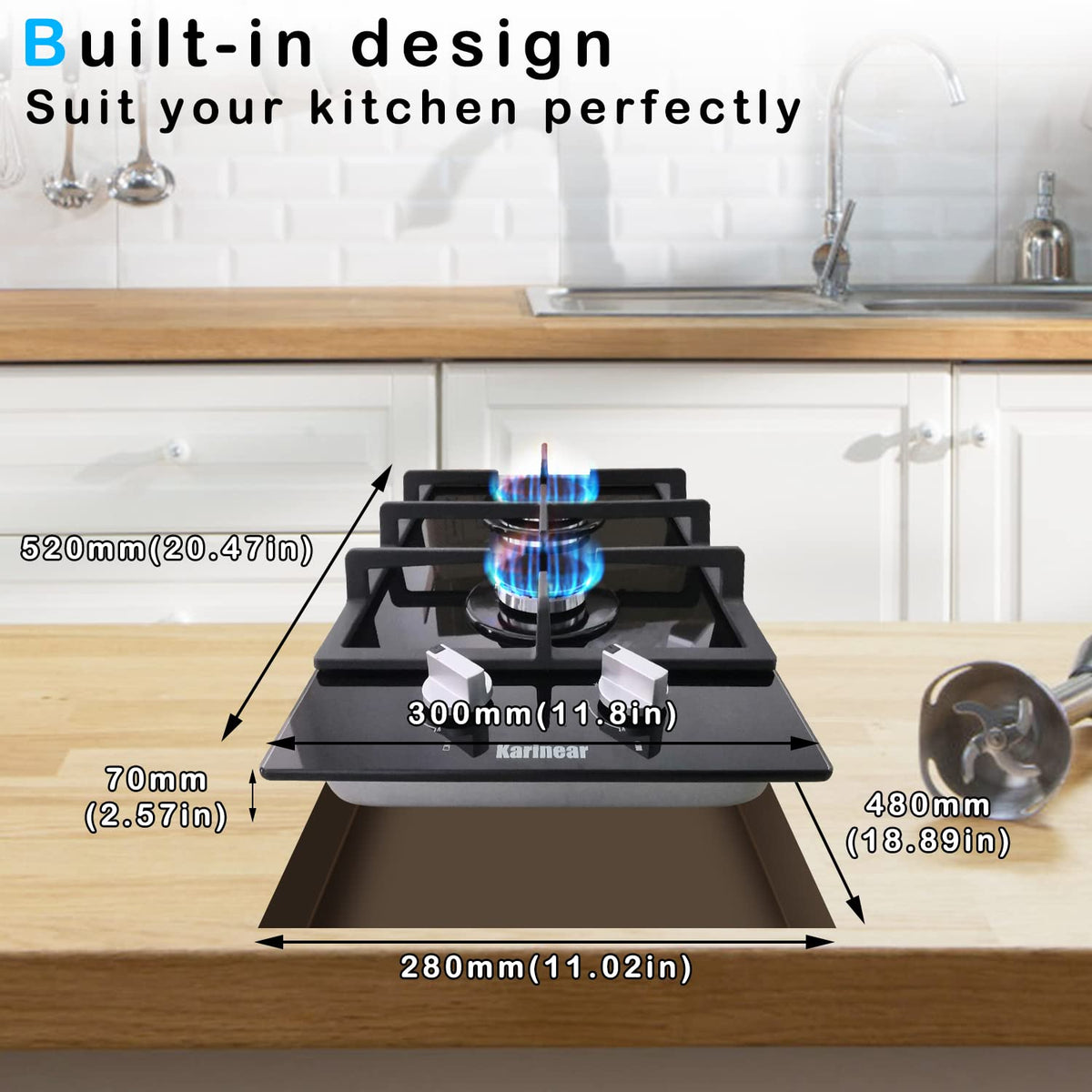 2 Burner Propane Gas Cooktop X145580