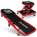 40-Inch Folding Creeper Rolling Seat, 330LBS Capacity with 6 Swivel Casters, Red L74459