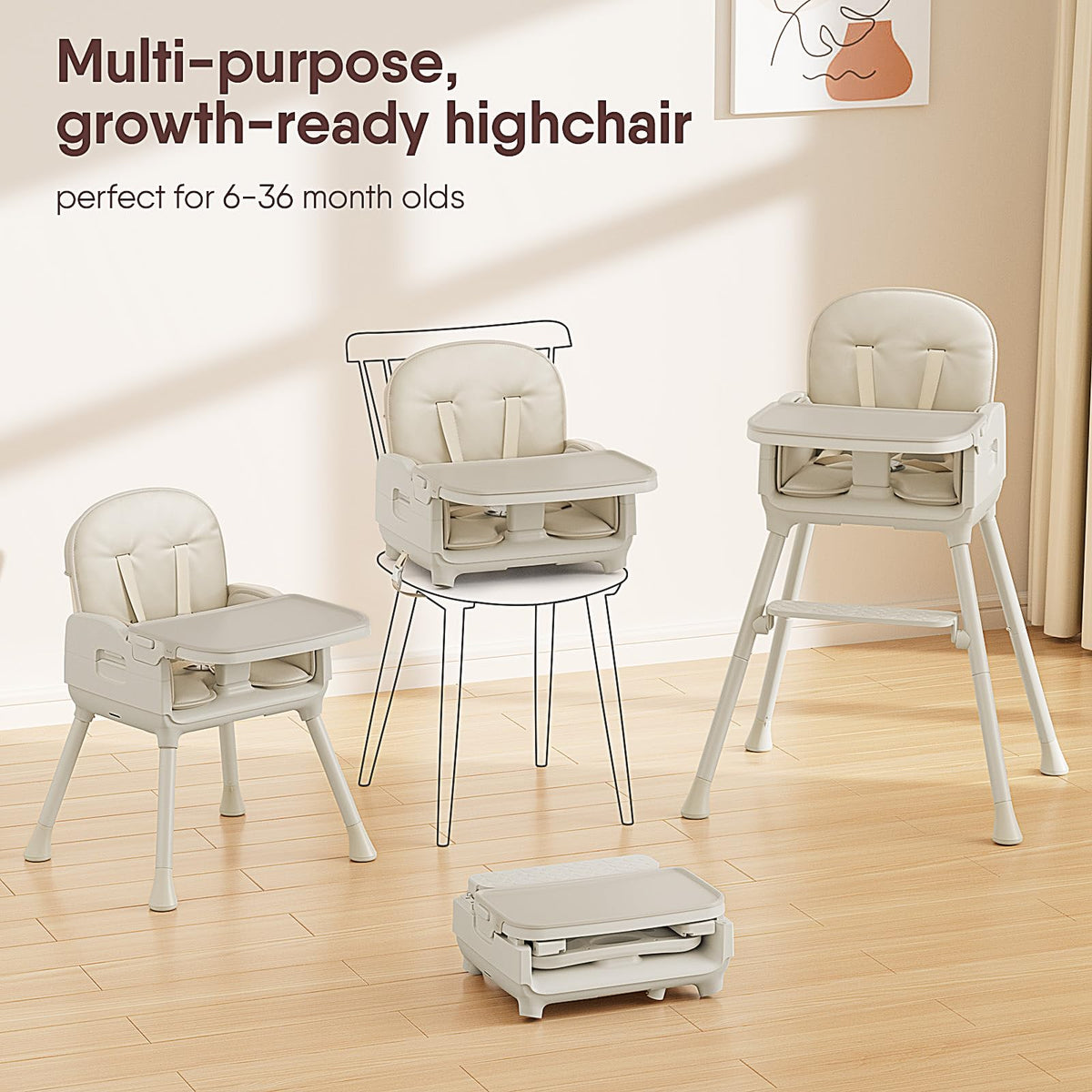 3-in-1 Portable Baby High Chair I409