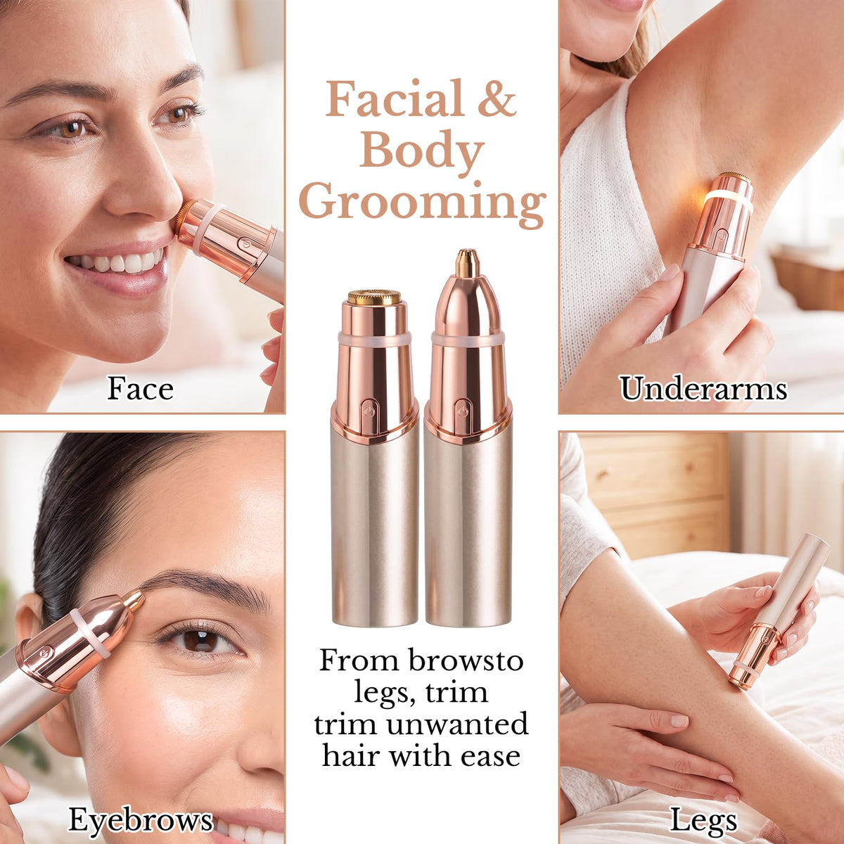 2 in 1 Face Epilator and Eyebrow Trimmer I1846