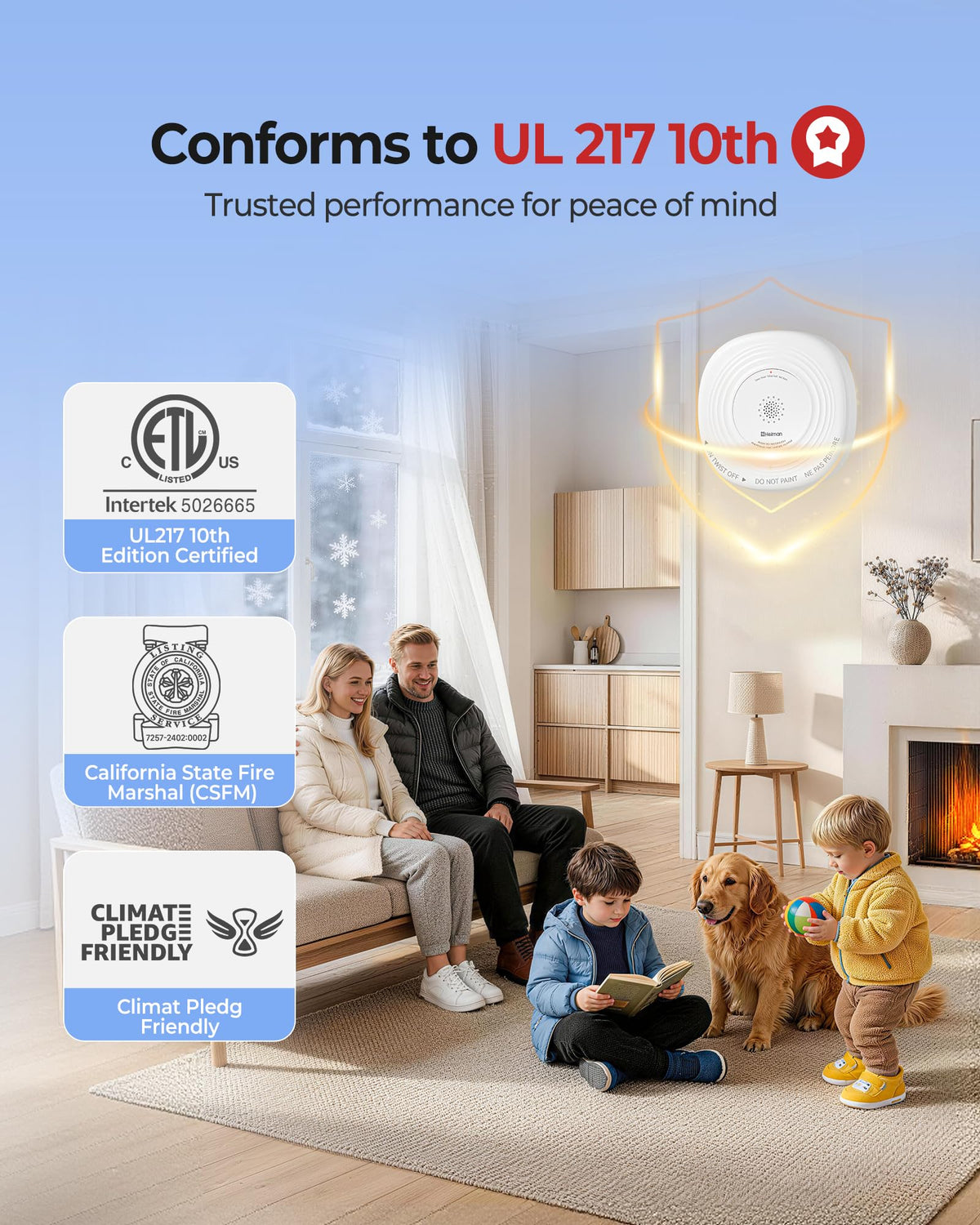 Smoke Detector 10-Year Sealed Battery Powered 3-Pack R39479