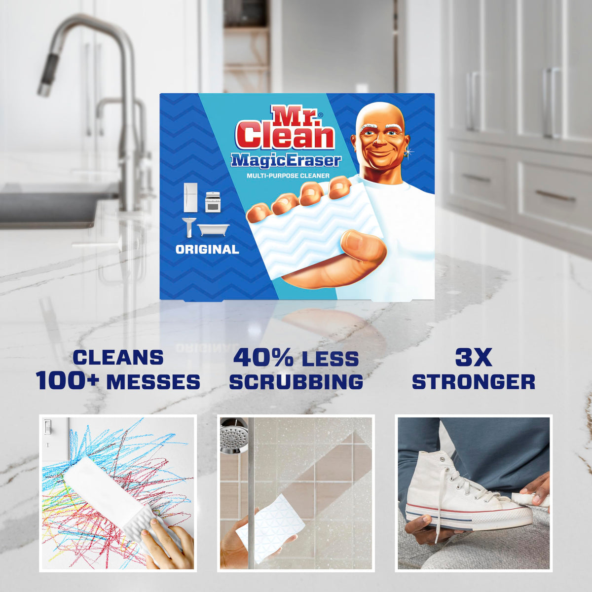 White 6 Count Cleaning Pads K9039