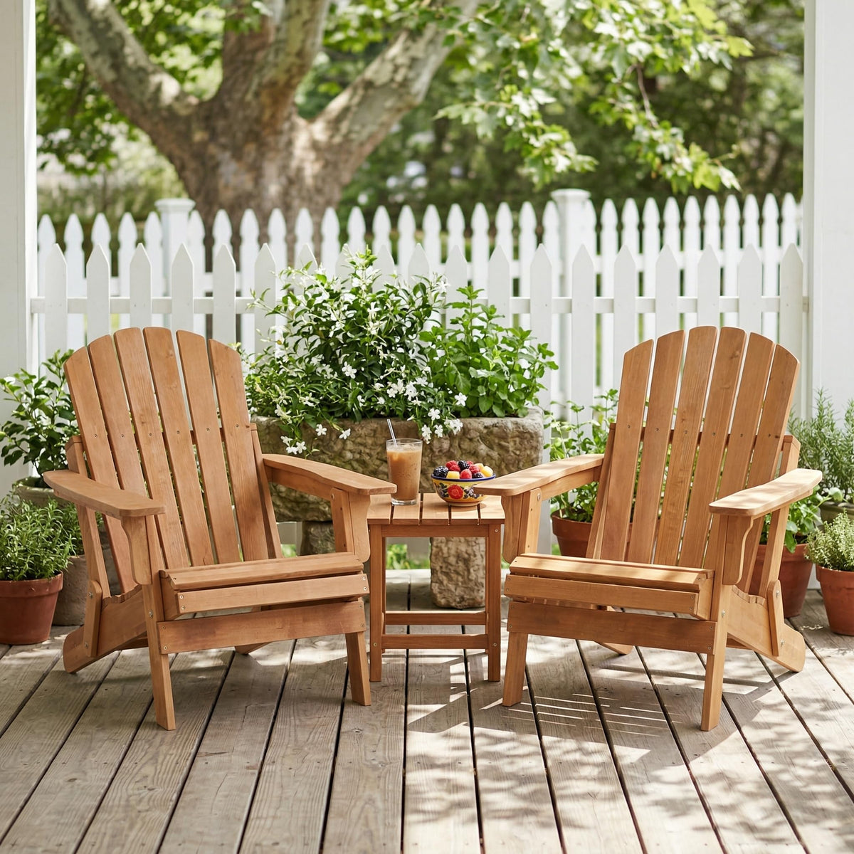 100 lbs Capacity Solid Wood Adirondack Chair R38022