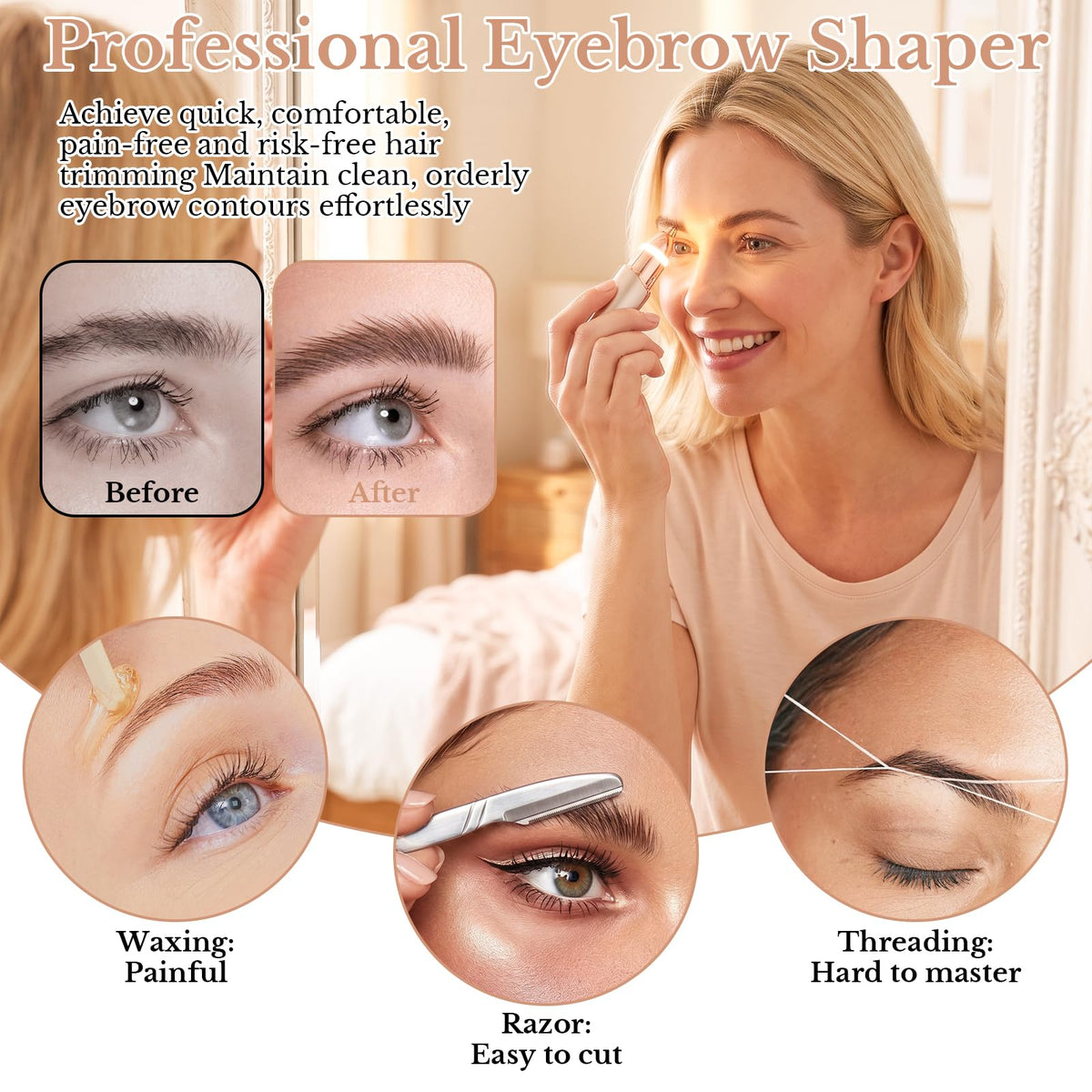 2 in 1 Face Epilator and Eyebrow Trimmer I1846