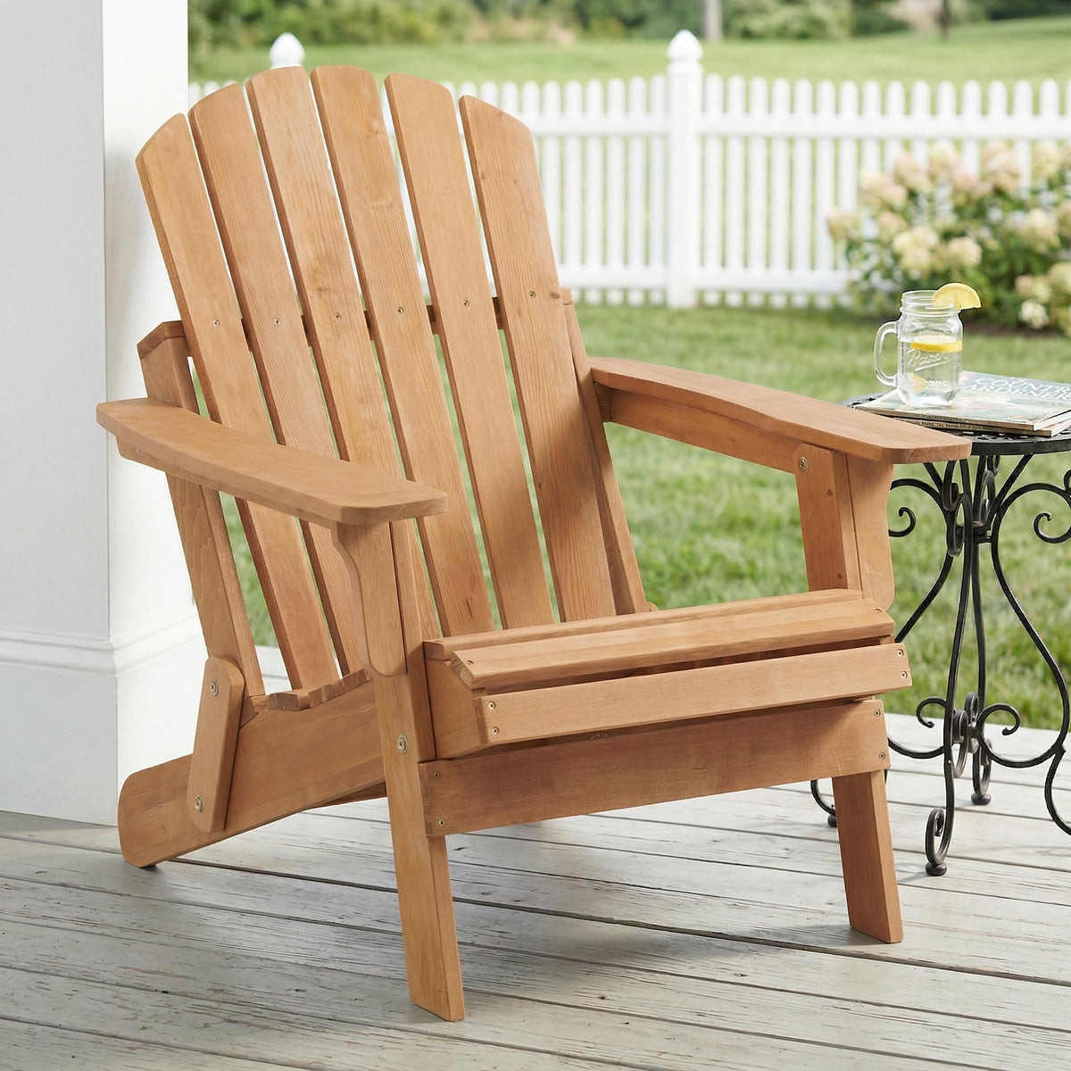 100 lbs Capacity Solid Wood Adirondack Chair R38022