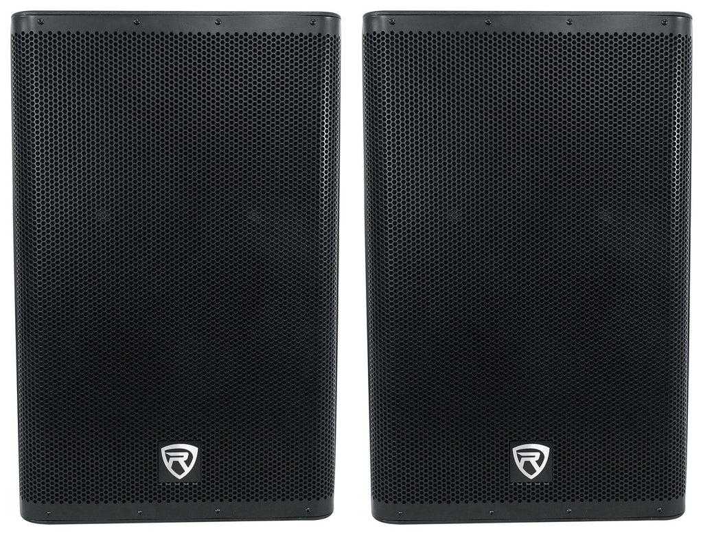 15" Active Powered Speaker with 2-Channel Mixer, 2-Pack D805915