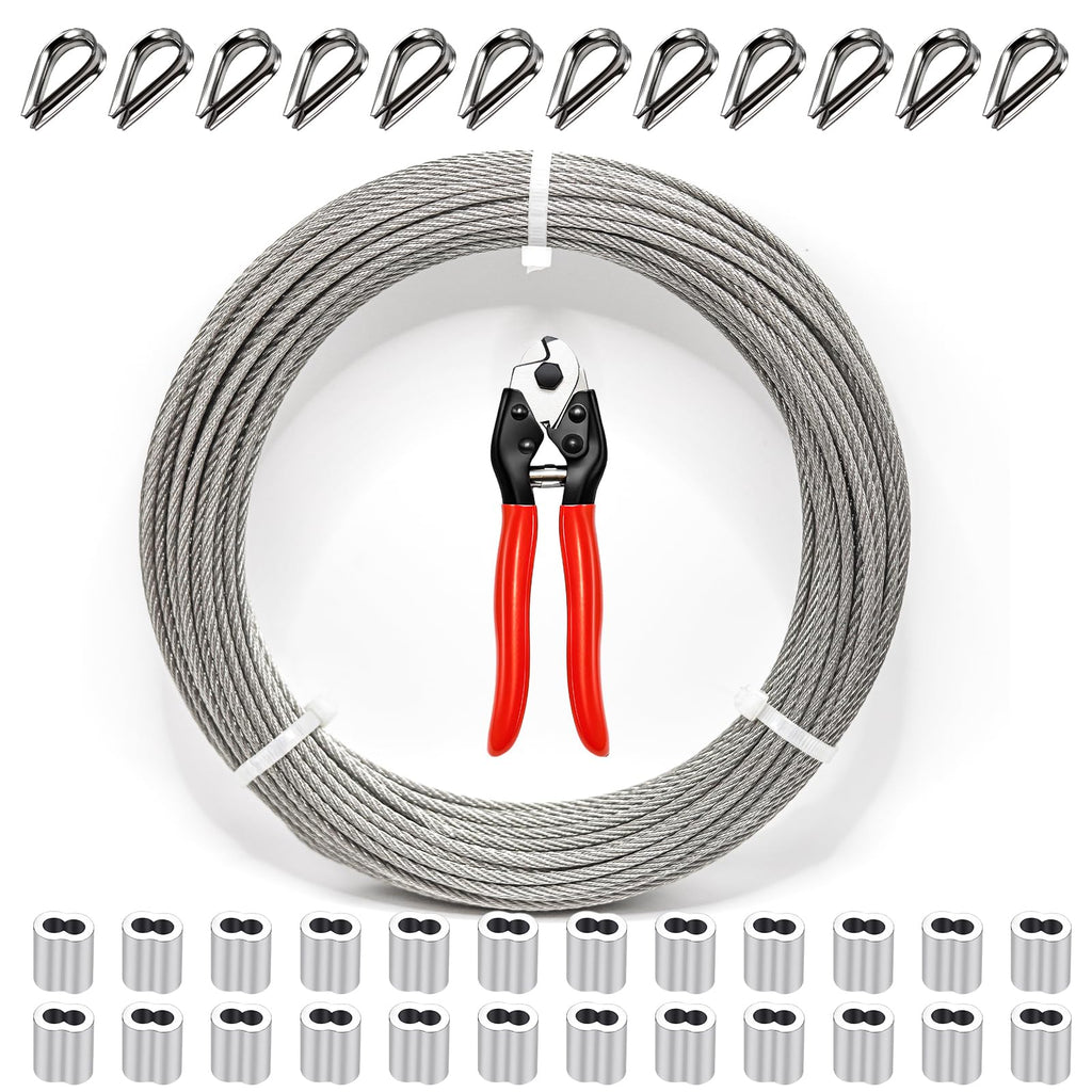 1/8 Inch Stainless Steel Cable 100FT 7x7 Strand Core M863317