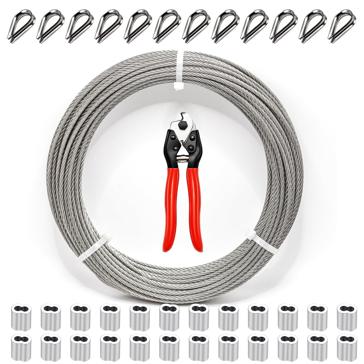 1/8 Inch Stainless Steel Cable 100FT 7x7 Strand Core M863317