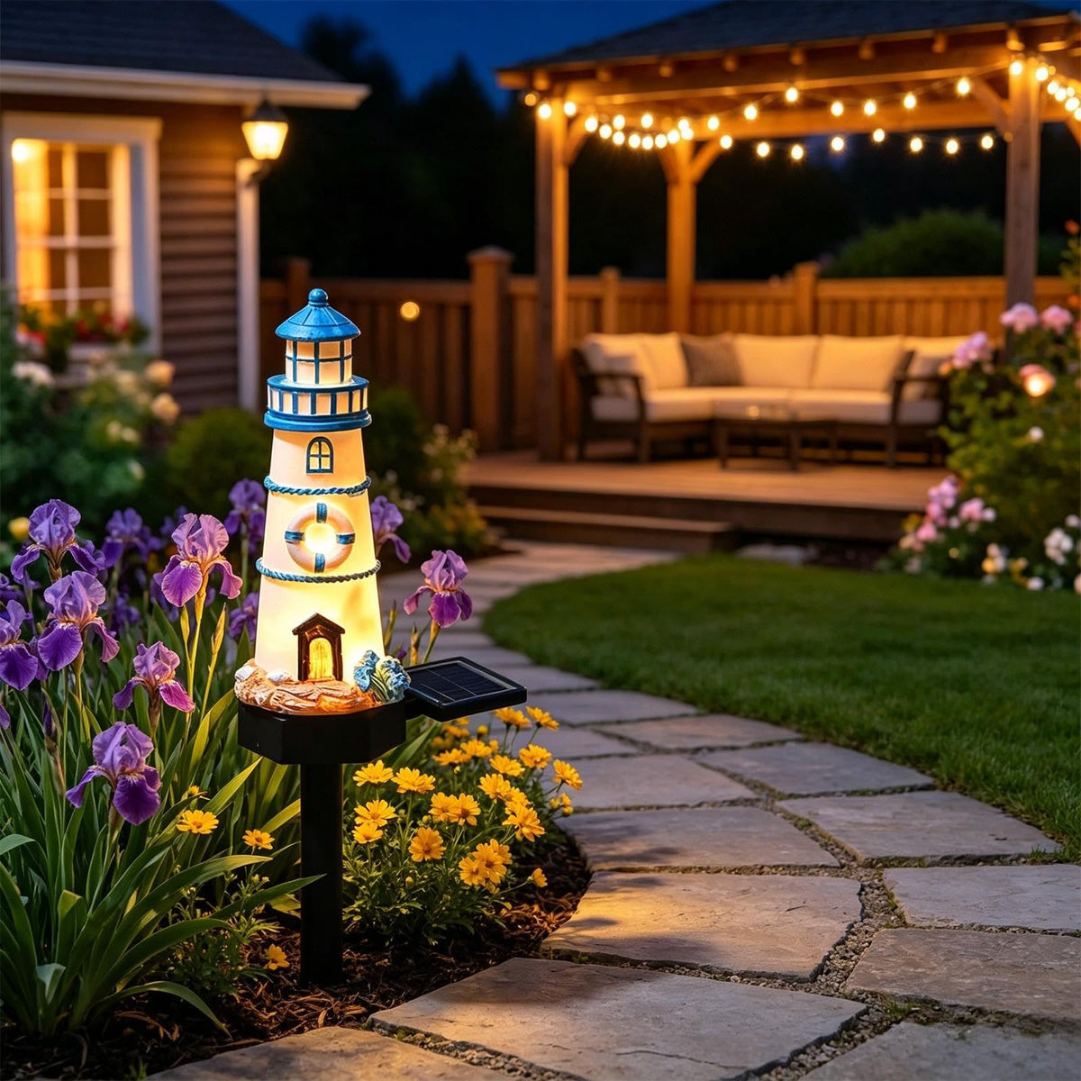 Solar Light Outdoor Waterproof Garden Statue T564117