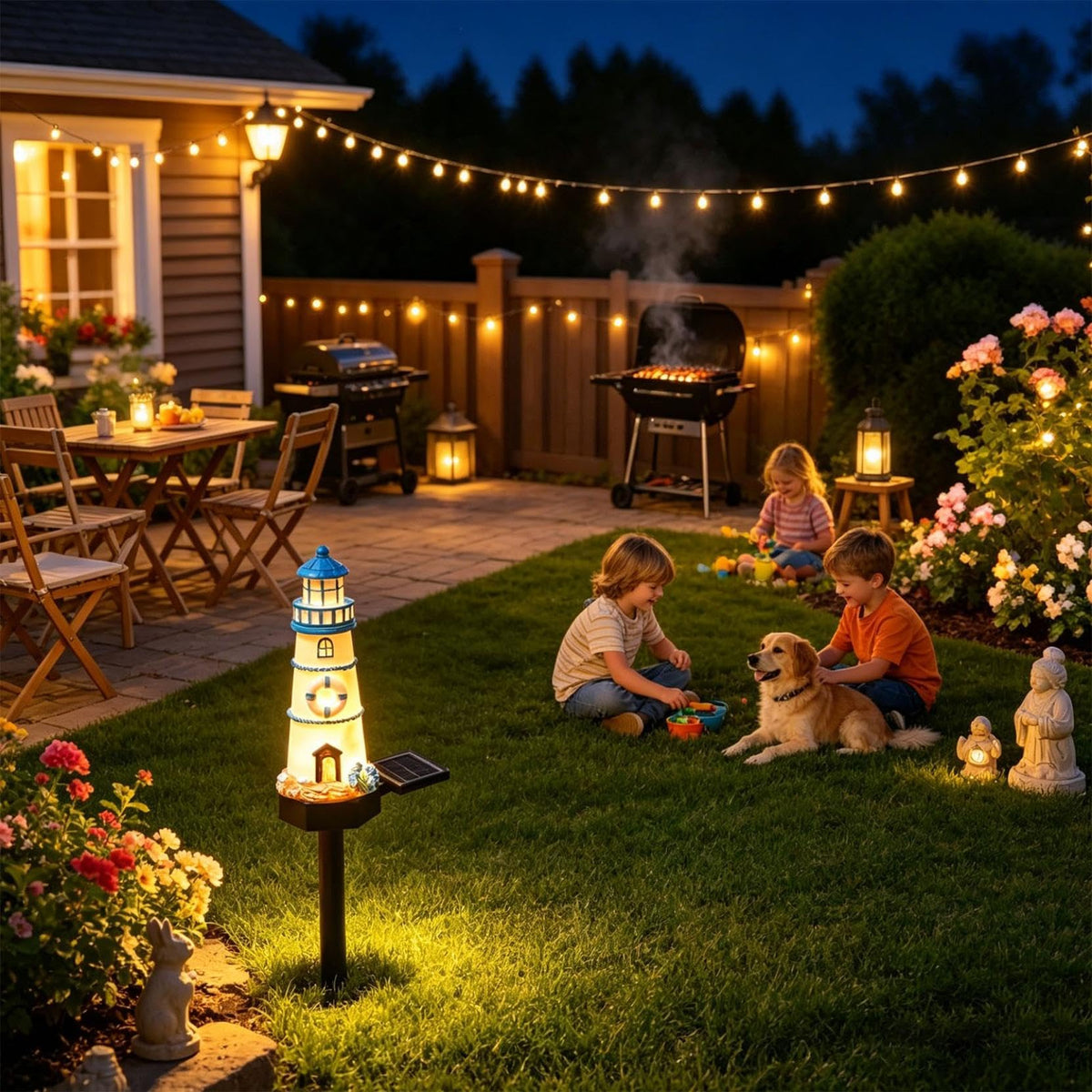 Solar Light Outdoor Waterproof Garden Statue T564117