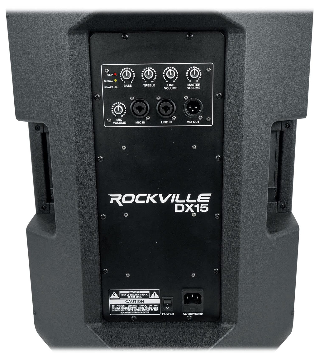 15" Active Powered Speaker with 2-Channel Mixer, 2-Pack D805915