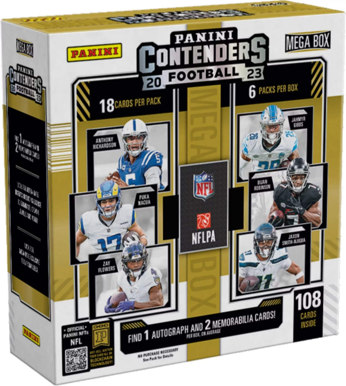 2023 Contenders Football Mega Trading Card Box 108 Cards V407158