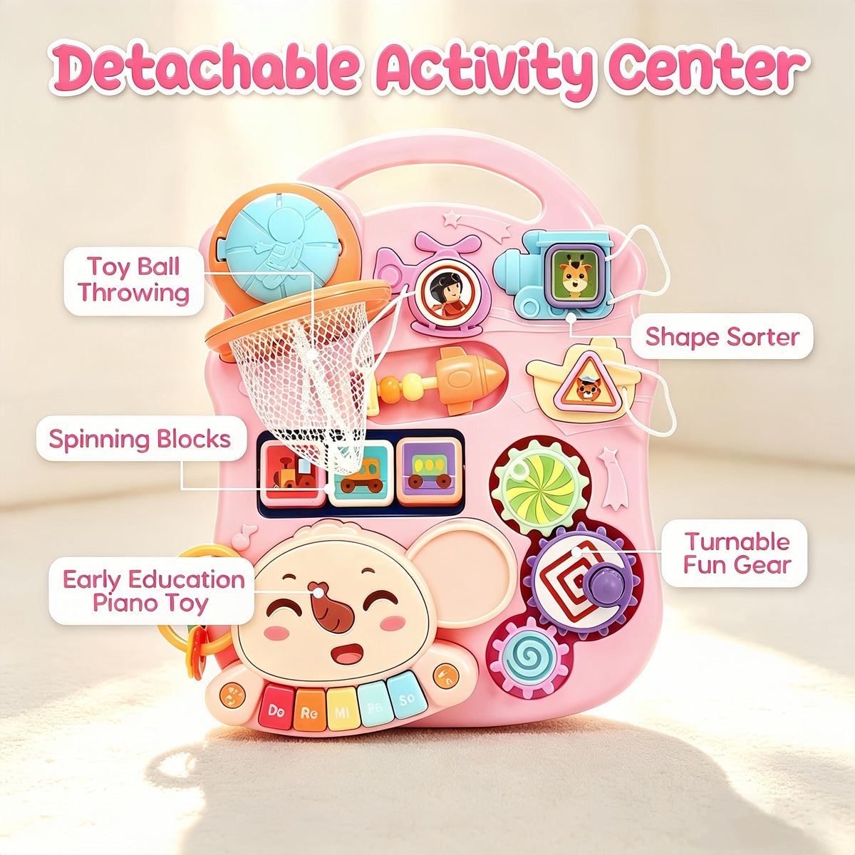 2-in-1 Baby Walker with Detachable Activity Center C33618