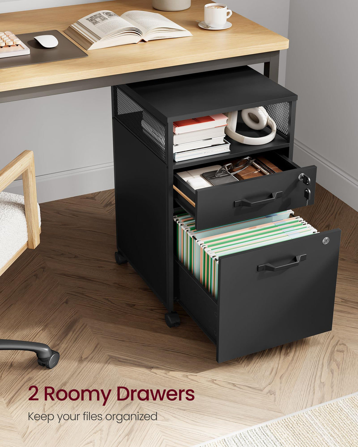 2 Drawer File Cabinet with Lock H384035